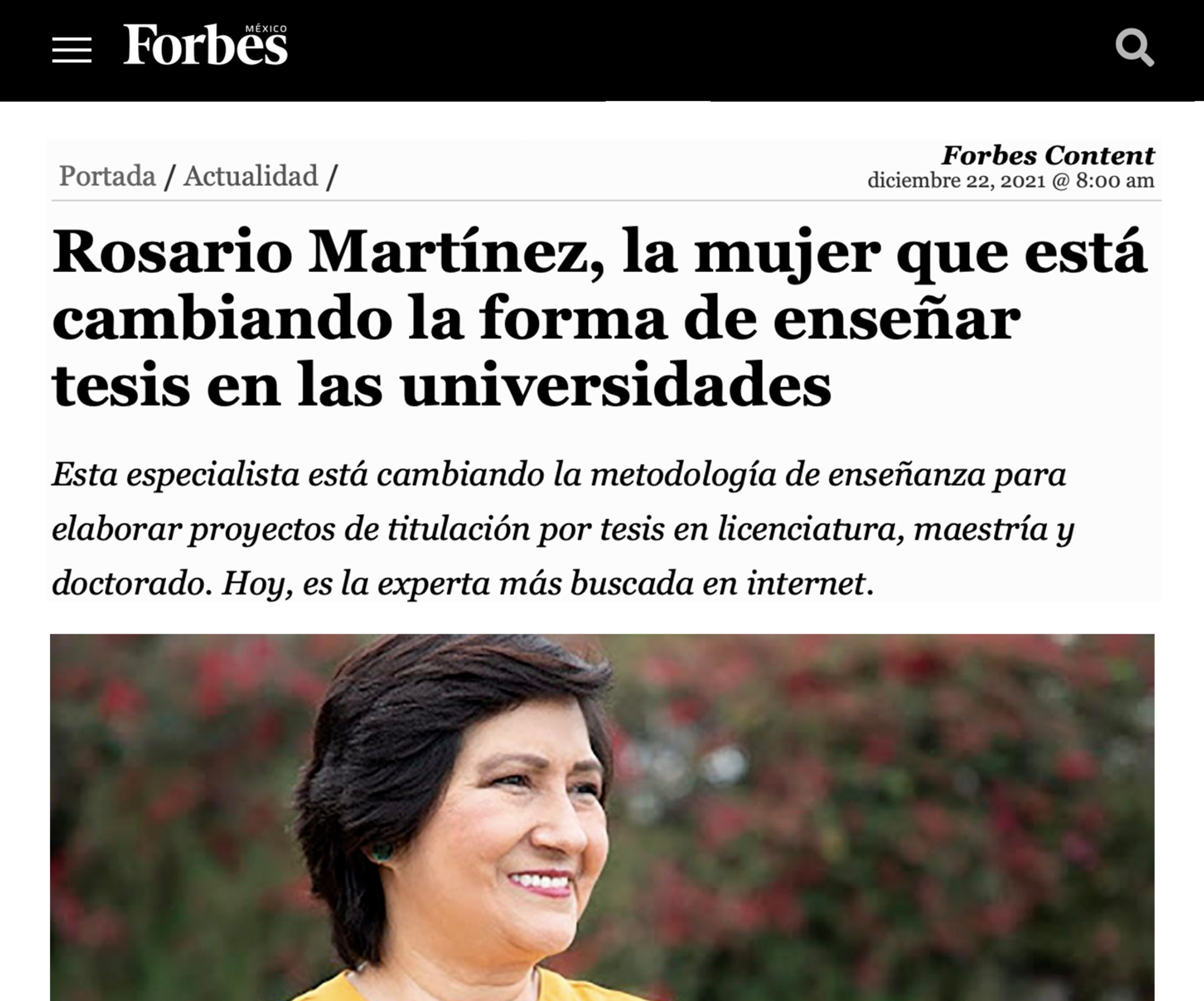 Dra. Rosario Martinez